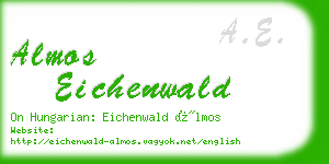 almos eichenwald business card